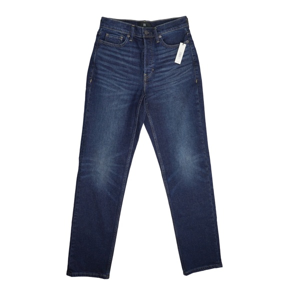 New BANANA REPUBLIC Size 27 Long 27L The Straight Jean in Medium Wash Button Fly - Picture 4 of 8